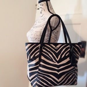 Coach Peyton zebra purse